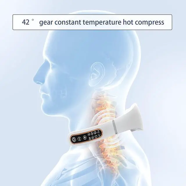 Alt view image 6 of 7 - Gemdeck Electric Pulse Neck Massager for Pain Relief, Intelligent Neck Massager with Heat