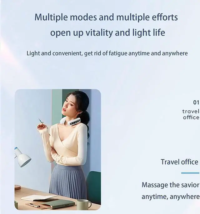 Alt view image 4 of 7 - Gemdeck Electric Pulse Neck Massager for Pain Relief, Intelligent Neck Massager with Heat