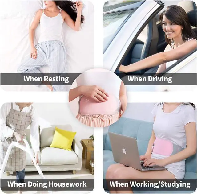 Alt view image 5 of 6 - Gemdeck Portable Electric Heating Pad,Lower Back Pain Relief USB Warming Waist Belt