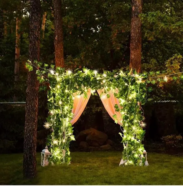 Alt view image 6 of 6 - Gemdeck 6.5 ft Sunflower String Lights Ivy Decorative String Lights with 20 LED Lights Fairy Night Lights