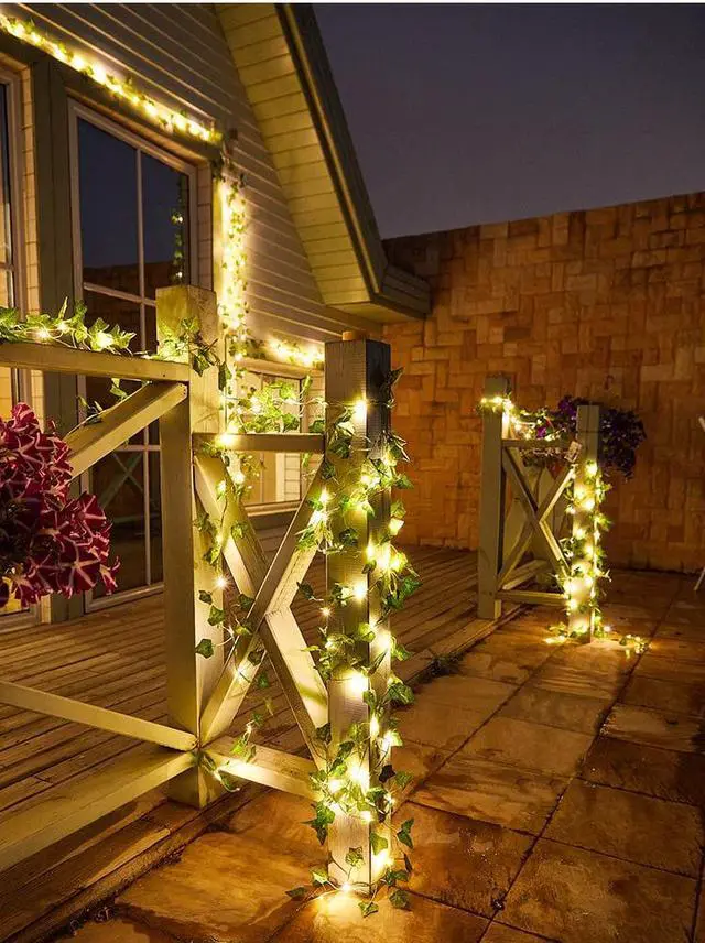 Alt view image 5 of 6 - Gemdeck 6.5 ft Sunflower String Lights Ivy Decorative String Lights with 20 LED Lights Fairy Night Lights