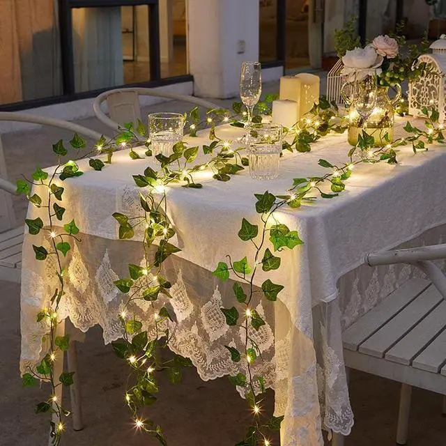Alt view image 3 of 6 - Gemdeck 6.5 ft Sunflower String Lights Ivy Decorative String Lights with 20 LED Lights Fairy Night Lights