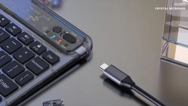 Alt view image 6 of 7 - Gemdeck Multi-device Bluetooth Keyboard Tablet Keyboard Wireless Keyboard Silver