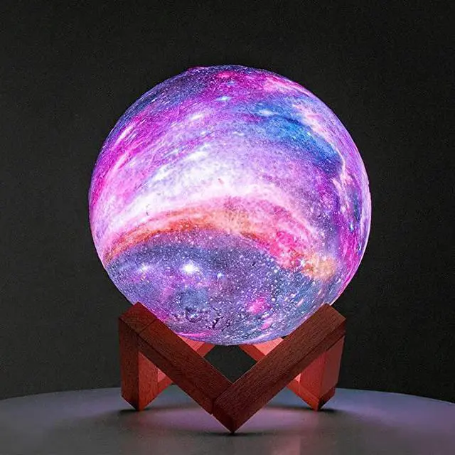 Alt view image 6 of 6 - Gemdeck Moon Lamp Galaxy Lamp 5.9 inch 16 Colors LED 3D Moon Light, Remote & Touch Control Lava Lamp Gifts for Girls Boys Kids Women Birthday