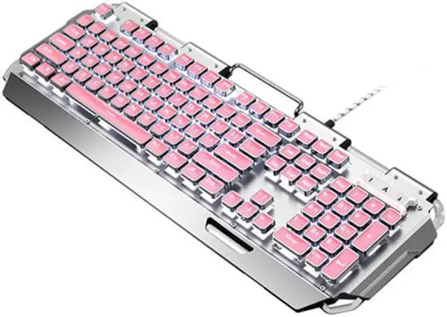 Alt view image 2 of 5 - Gemdeck Gaming Keyboard and Mouse Combo Retro Round Key Caps