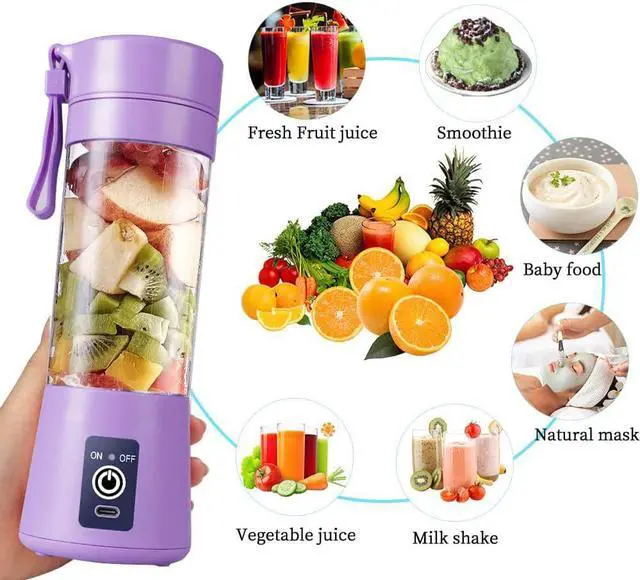 Alt view image 4 of 5 - Gemdeck Portable Mini Blender Fruit Mixer Machine Rechargeable Juicer Cup