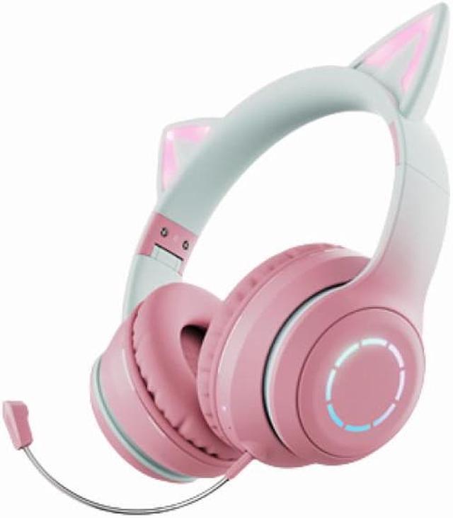 Main image of Gemdeck Wired Headphones Cat Ear Gradient Headset Bluetooth Foldable Headphones Gift