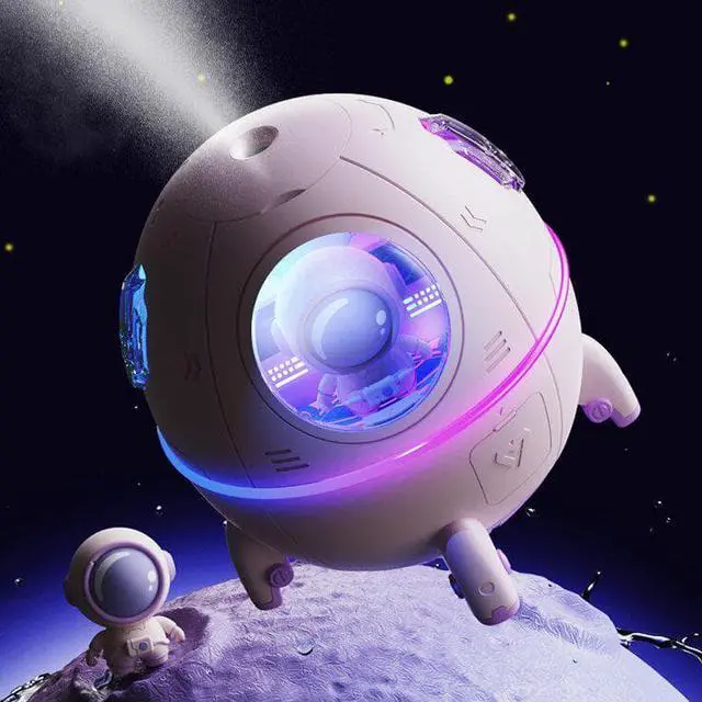 Alt view image 4 of 7 - Gemdeck Space Capsule Astronaut Humidifiers Air Diffuser Portable Mini Humidifier White