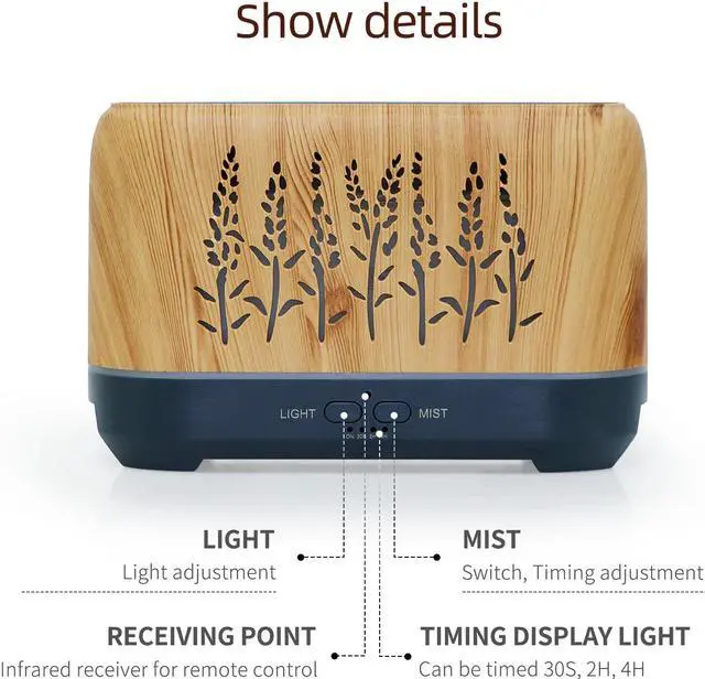 Alt view image 2 of 7 - Gemdeck 200ml Flame Night Light Usb Humidifier Essential Oil Diffuser, Silent Aromatherapy Atomizer Diffuser