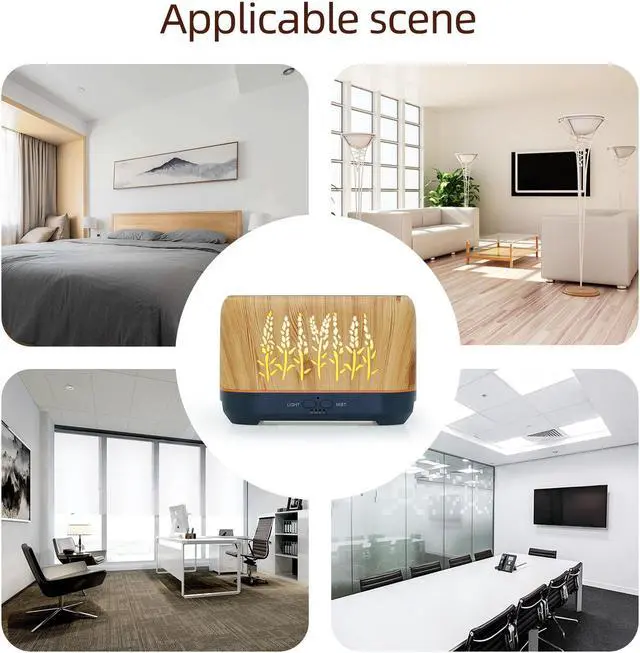 Alt view image 4 of 7 - Gemdeck 200ml Flame Night Light Usb Humidifier Essential Oil Diffuser, Silent Aromatherapy Atomizer Diffuser