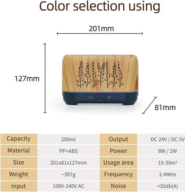 Alt view image 7 of 7 - Gemdeck 200ml Flame Night Light Usb Humidifier Essential Oil Diffuser, Silent Aromatherapy Atomizer Diffuser