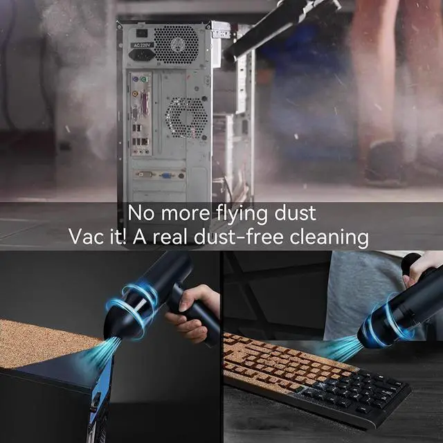 Alt view image 4 of 7 - Gemdeck Hand Held Vacuums Cleaner Electronics Compressed Air Dusters for Keyboard Desk