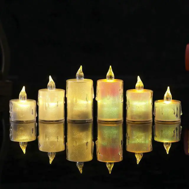 Alt view image 4 of 5 - Gemdeck 24pcs LED Tea Lights Candles Flameless Candle Lights Perfect for Valentines Day Medium