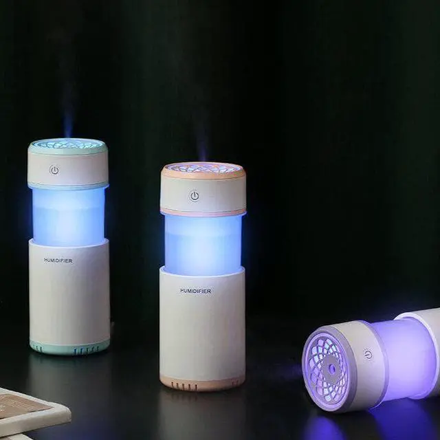 Alt view image 3 of 5 - Gemdeck Retractable Humidifiers Air Diffuser Portable Mini Humidifier with Night Light