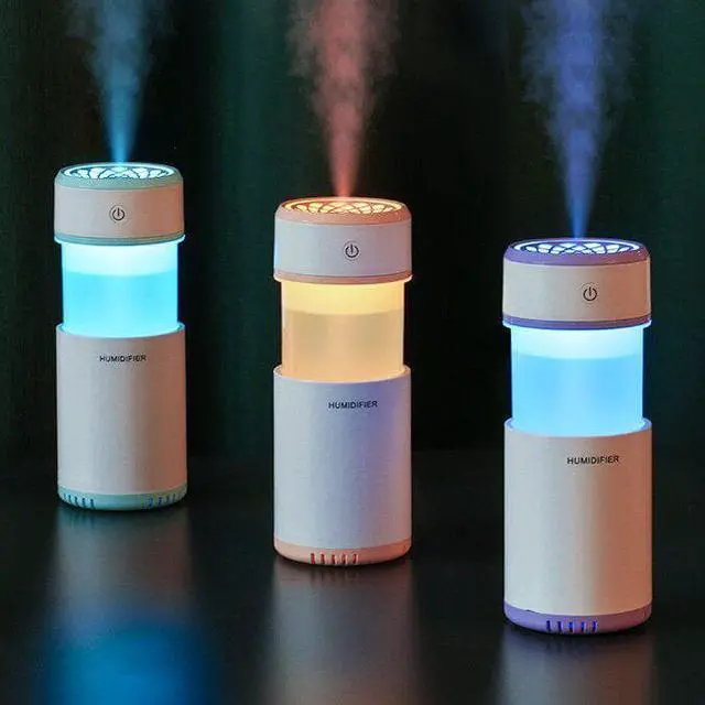 Alt view image 2 of 5 - Gemdeck Retractable Humidifiers Air Diffuser Portable Mini Humidifier with Night Light