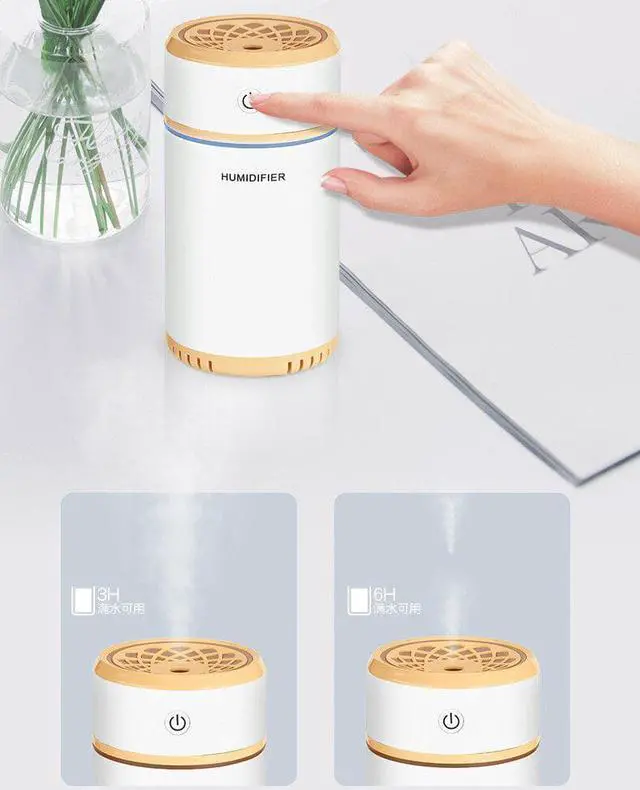 Alt view image 5 of 5 - Gemdeck Retractable Humidifiers Air Diffuser Portable Mini Humidifier with Night Light
