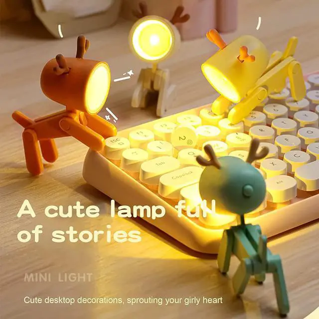 Alt view image 2 of 7 - Gemdeck 4pcs Led Night Lights Cute Rabbit Night Lamp Portable Desk Lamp