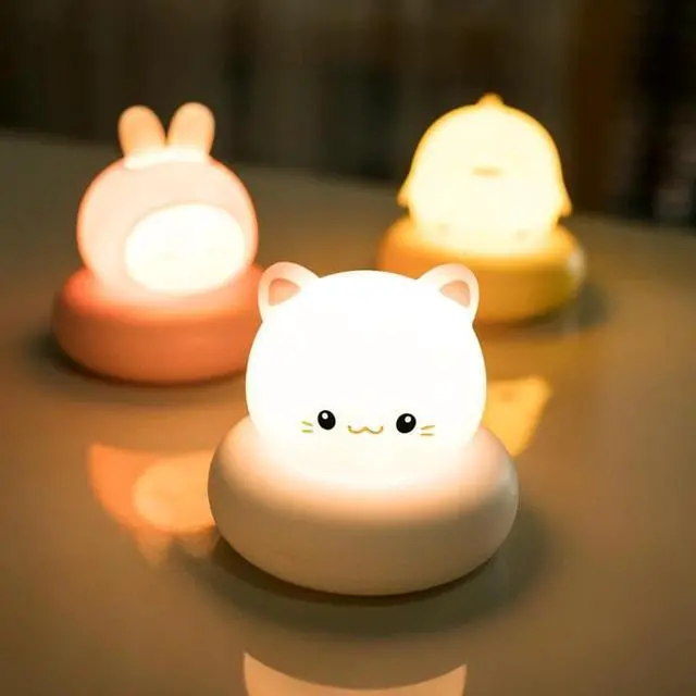 Alt view image 6 of 6 - Gemdeck Children's Night Light Rabbit Baby Nightlight For Home Kid USB Cartoon Led Lamp