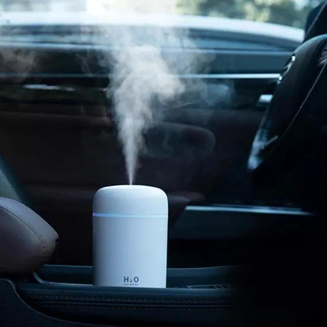 Alt view image 4 of 7 - Gemdeck 300ml Mini Air Humidifier Ultrasonic Aroma Essential Oil Diffuser Auto Shut-off USB Mist Sprayer Home Car Air Humidifier Light Pink