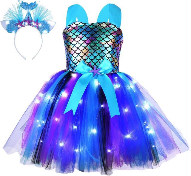 Amazon.com: Meland Mermaid Dress for Girls - Little Mermaid Costume for  Girls with Bag Princess Dresses for Girls 3-8 Birthday Gift : Clothing,  Shoes & Jewelry