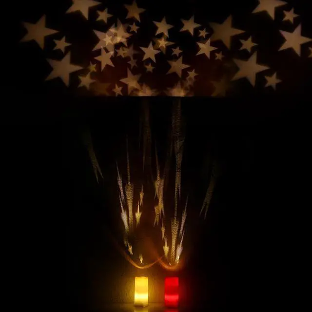 Alt view image 3 of 5 - Gemdeck Candle Projection Lamp Rotating Timer with Remote Control Nightlight Candles