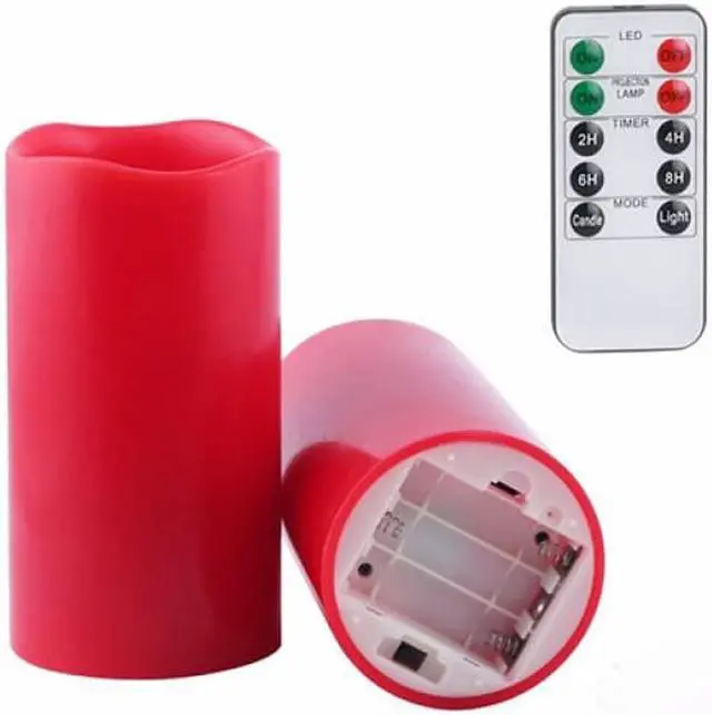 Alt view image 5 of 5 - Gemdeck Candle Projection Lamp Rotating Timer with Remote Control Nightlight Candles