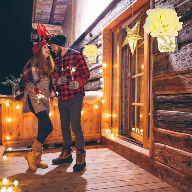 Alt view image 2 of 5 - Gemdeck Hanging Lantern Mason Jar Lights Wooden Board Led Mason Jar Wall Lights