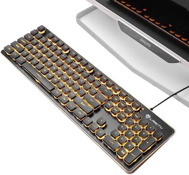 Main image of Gemdeck Pro Mechanical Gaming Keyboard, Mechanical Keyswitches, Key RGB Backlighting Orange