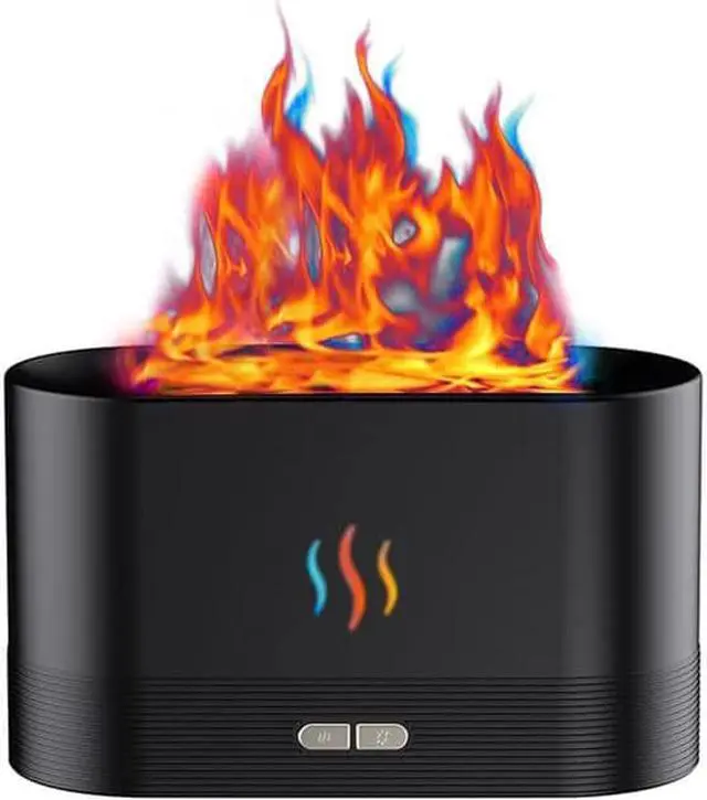 Main image of Gemdeck 7 Color Flame Fireplace Air Aroma Essential Oil Diffuser,USB Desktop Noiseless Cool Mist Humidifier