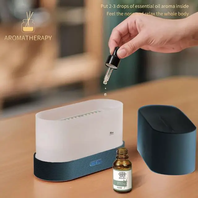 Alt view image 5 of 6 - Gemdeck 7 Color Flame Fireplace Air Aroma Essential Oil Diffuser,USB Desktop Noiseless Cool Mist Humidifier