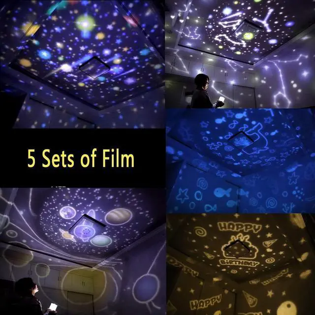 Alt view image 3 of 5 - Gemdeck Night Lights for Kids, Multifunctional Night Light Star Projector Lamp for Decor