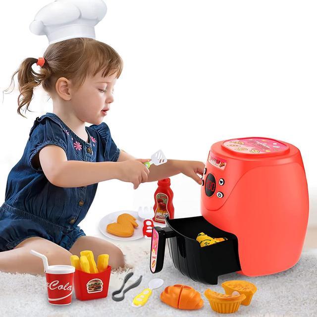 Gemdeck Kids Air Fryer with Play Food Toddler Toys, Cooking Toys Play  Kitchen Playset Toys 