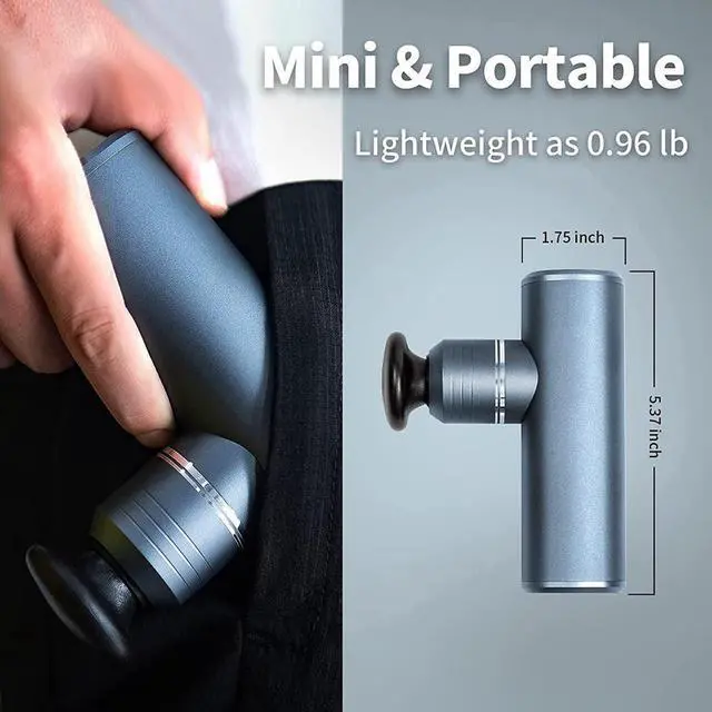 Alt view image 4 of 6 - Gemdeck Quiet Portable Electric Handheld Massage Gun Deep Tissue Massager, Muscle Massage Tools