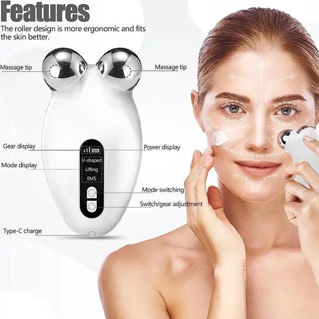Alt view image 6 of 7 - Gemdeck Electric Facial Massager Device, V-Face Sculpting Tool for Anti Aging Wrinkle Reducer Rejuvenation Spa Instant Face Lift
