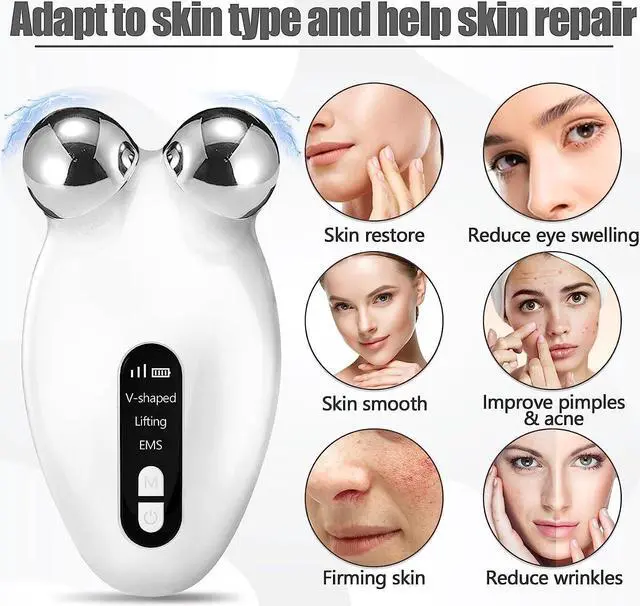 Alt view image 4 of 7 - Gemdeck Electric Facial Massager Device, V-Face Sculpting Tool for Anti Aging Wrinkle Reducer Rejuvenation Spa Instant Face Lift