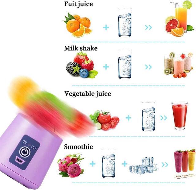 Alt view image 5 of 7 - Gemdeck Portable Electric Juicer Cup, Usb Rechargeable Portable Blender,Automatic Household Electric Juicer Blue