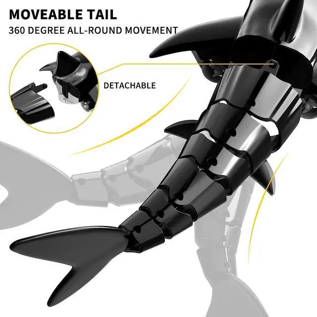 Alt view image 4 of 6 - Gemdeck 2.4Ghz Remote Control Shark Toys for Kids, Electric RC Simulation Shark Fish Toys