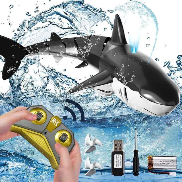 Main image of Gemdeck 2.4Ghz Remote Control Shark Toys for Kids, Electric RC Simulation Shark Fish Toys