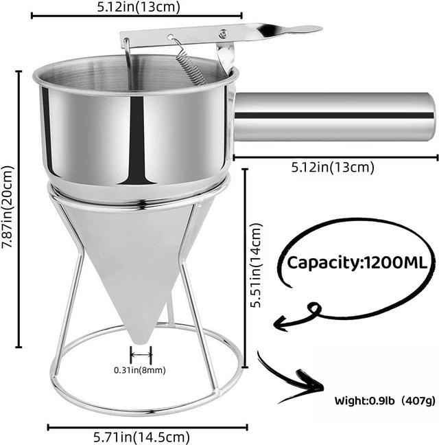 OSLAMP Pancake Batter Dispenser, 1200ml Stainless Steel Kitchen