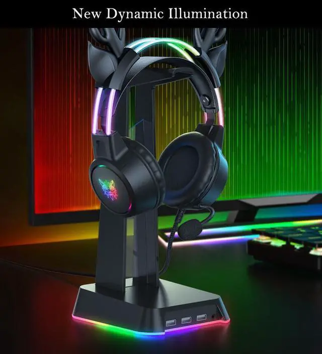Alt view image 2 of 6 - Gemdeck RGB Cat Ear Headphone, Upgraded Wireless & Wired Gaming Headset with Attachable HD Microphone