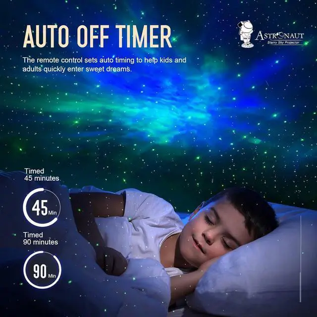 Alt view image 4 of 5 - Gemdeck Night Light Projector, Galaxy Star Astronaut Space Ceiling Projector