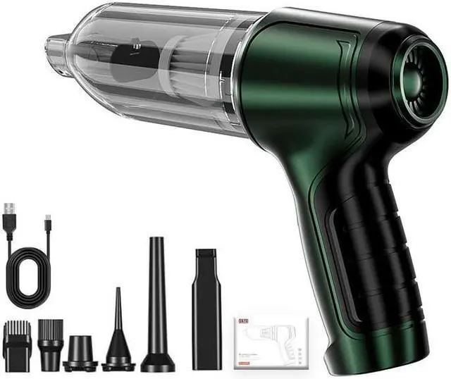 Main image of Gemdeck Car Vacuum, 3 in 1 Blower Brushless Motor Wireless Handheld Vacuum Cleaner Green