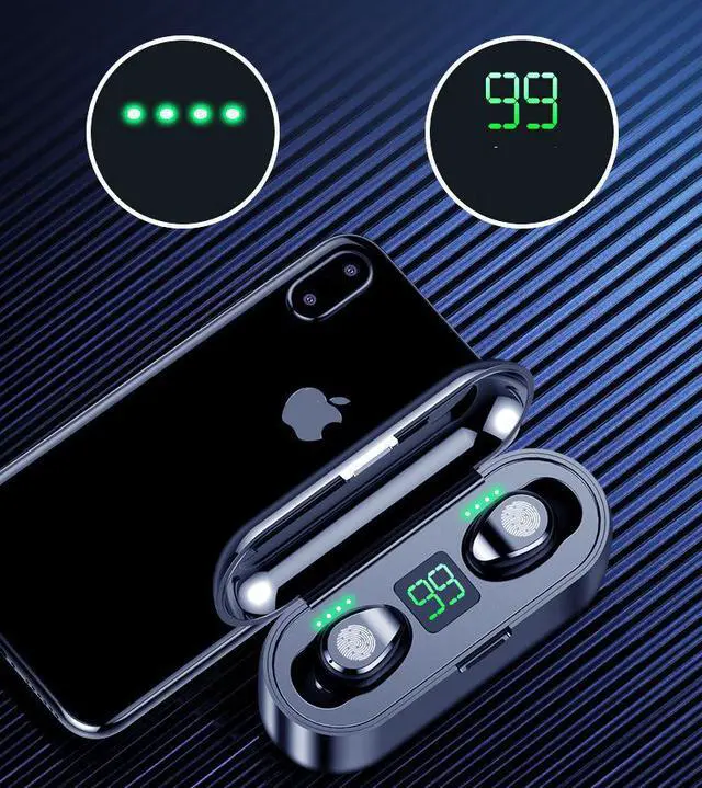 Alt view image 2 of 7 - Bluetooth 5.1 Wireless Earbuds IPX7 Waterproof Wireless Earphones Sports Bluetooth Earbuds in Ear Headphones with Microphone for iPhone Android, Black