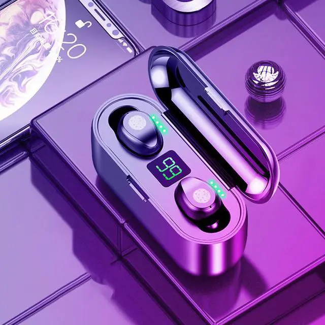 Alt view image 3 of 7 - Bluetooth 5.1 Wireless Earbuds IPX7 Waterproof Wireless Earphones Sports Bluetooth Earbuds in Ear Headphones with Microphone for iPhone Android, Black