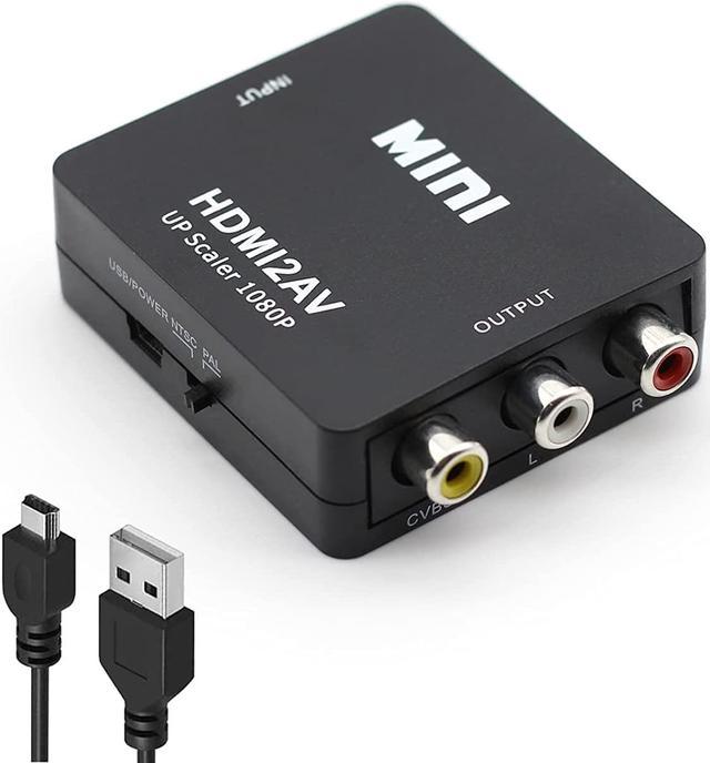 Sorthol HDMI to RCA Converter, 1080p AV Converter Mini HDMI to 3RCA CVBs Composite Video Audio Adapter TV/PS3/VHS/VCR/DVD/PC/Blu-Ray DVD Other Adapters & Changers - Newegg.com