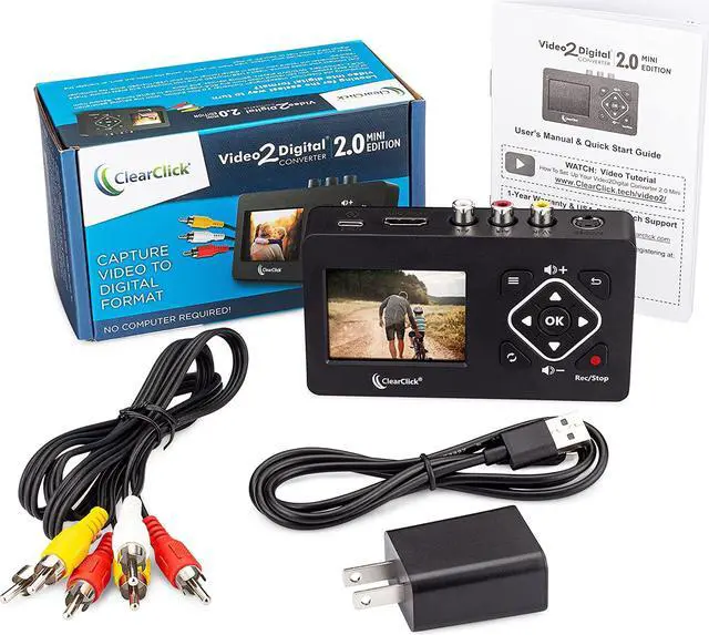 Alt view image 6 of 6 - Video to Digital Converter 2.0 (Second Generation) Mini Edition - Record Video from VCRs VHS Tapes AV RCA Hi8 Camcorder DVD Gaming Systems