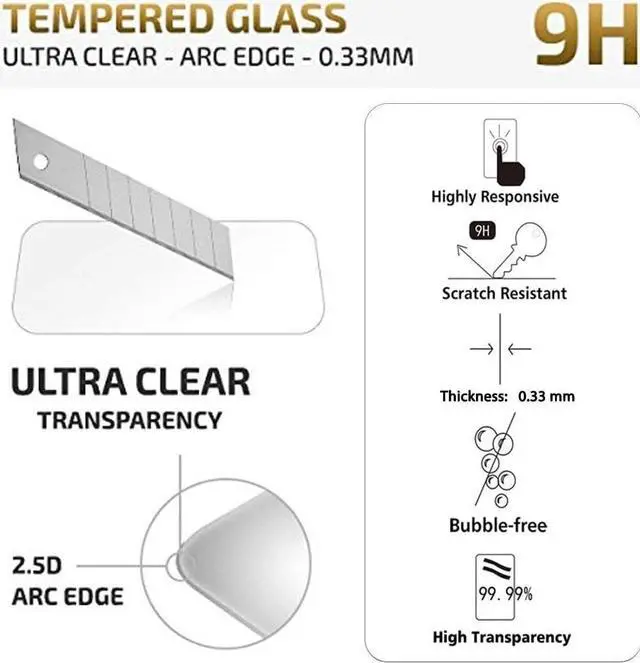 Alt view image 6 of 7 - NEWC 3 Pack Designed for iPhone 12 iPhone 12 Pro (6.1) Screen Protector Tempered Glass Case Friendly Bubble Free Ultra Resistant