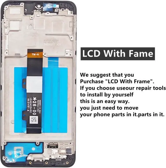 Alt view image 2 of 7 - for Motorola G Pure Screen Replacement with Frame for Moto G Pure XT2163 XT2163DL XT2163-4 LCD Display Digitizer Touch Screen Assembly 6.5 inch Black