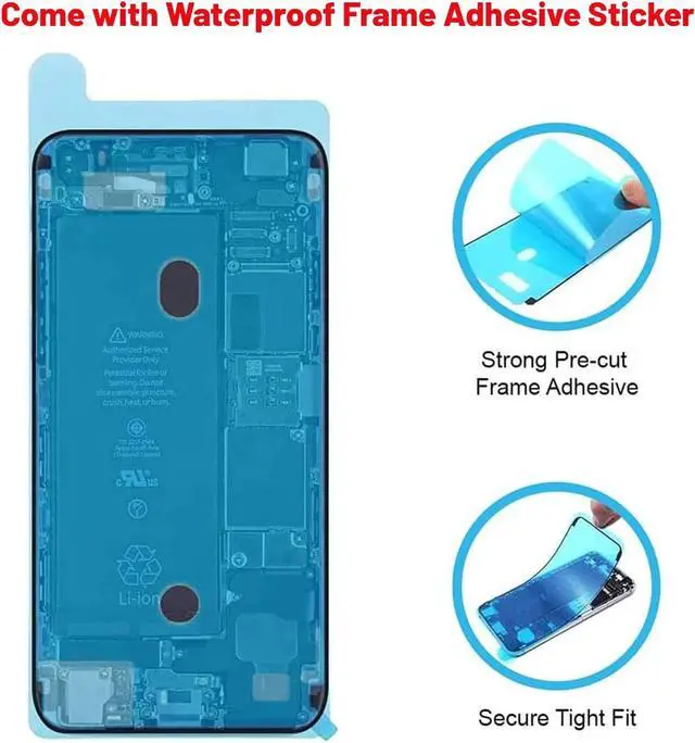 Alt view image 4 of 6 - for iPhone 14 Pro Max Screen Replacement, Glass Replacement for iPhone 14 Pro Max 6.7 inch, Screen Repair Kit with Waterproof Adhesive(NO OLED & Touch Digitizer)