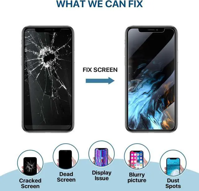 Alt view image 5 of 7 - iPhone 11 Pro Max Screen Replacement Kit 6.5' LCD Display 3D Touch Full HD Digitizer Full Assembly Repair Kits Waterproof Frame Sticker+Screen Tempered Protector